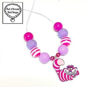 Disney Cheshire Cat Alice In Wonderland Bubblegum Necklace Bead Accessory Gift